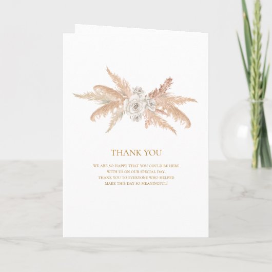 Boho Tropical Botanical | Programme de mariage pli (Dos)