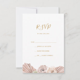 Boho Tropical Botanical RSVP-kaart RSVP Kaartje