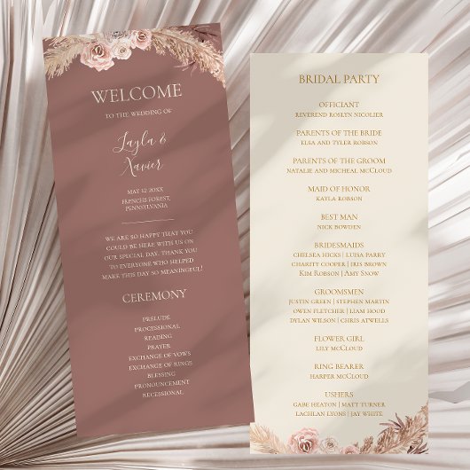 Boho Tropical Botanical | Stustachtig Roos met vas Programma