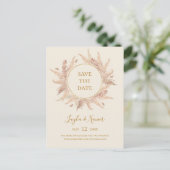 Boho Tropical Botanical | Voorbeeld Opslaan datum Uitnodiging Briefkaart (Staand voorkant)