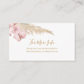 Boho Tropical Botanical | Weddenschap-website Informatiekaartje (Voorkant)