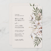 Boho Tropical Faire-part de mariage (Devant / Derrière)