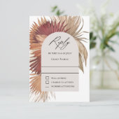 Boho Tropical Fan Palms Mariage RSVP (Debout devant)