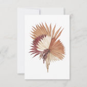 Boho Tropical Fan Palms Mariage RSVP (Dos)
