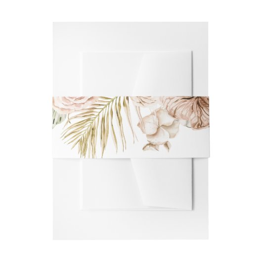 Boho Tropical Floral Pampas en gedroogde bloemen Uitnodigingen Wikkel (Voorkant Voorbeeld)