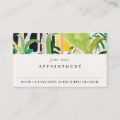 Boho Tropical Foliage Botanical Appointment Visitekaartje (Voorkant)