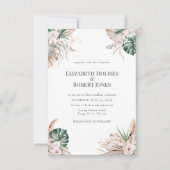 Boho Tropical Garden Wedding Invitation (Devant)