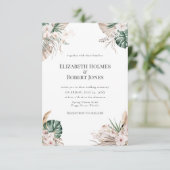 Boho Tropical Garden Wedding Invitation (Debout devant)