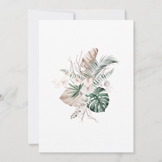 Boho Tropical Garden Wedding Invitation (Dos)