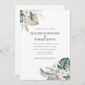 Boho Tropical Garden Wedding Invitation (Devant / Derrière)