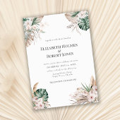 Boho Tropical Garden Wedding Invitation