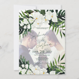 Boho Tropical Greenery Foto Modern CUSTOM Kaart