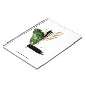 Boho Tropical Greenery Letter L Monogram Notitieboek (Linkerzijde)