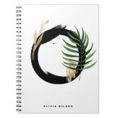 Boho Tropical Greenery Letter O Monogram Notitieboek (Voorkant)