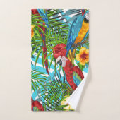 Boho tropical Hawaiian jungle motif Hibiscus (Serviette à main)