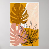 Boho Tropical Leaf Art Poster (Voorkant)