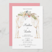 Boho Tropical Mariage Destination Invitation (Devant / Derrière)