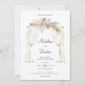 Boho Tropical Mariage Destination Invitation (Devant)