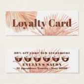 Boho Tropical Mini Loyalty Card Mini Visitekaartjes (Voorkant /achterkant)