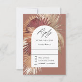 Boho Tropical Oasis Wedding RSVP (Voorkant)