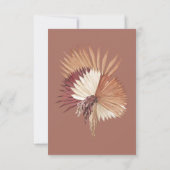 Boho Tropical Oasis Wedding RSVP (Achterkant)