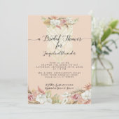 Boho Tropical Pampas Grass Floral Vrijgezellenfees Aankondiging (Staand voorkant)