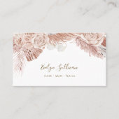 Boho tropical rose carte de visite (Devant)