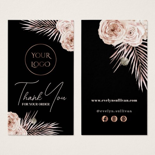 Boho tropical roses package insert (Devant & derrière)