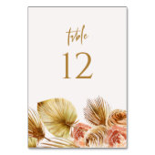 Boho Tropical Table Number Wedding Party Sign C103 Kaart (Voorkant)