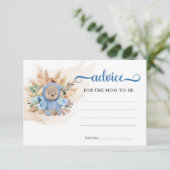 Boho Tropical teddy Advice for the Mama-to-be Informatiekaartje (Staand voorkant)