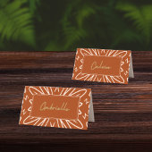 Boho Tropical Terracotta Mariage Cartes de Place