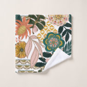Boho Tropical Vert Floral (Gant de toilette)