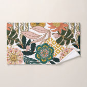 Boho Tropical Vert Floral (Serviette à main)