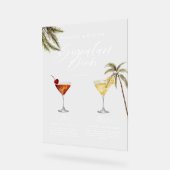 Boho Tropical Watercolor Signature Boissons Mariag (Angle)