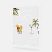 Boho Tropical Watercolor Signature Boissons Mariag (Angle)