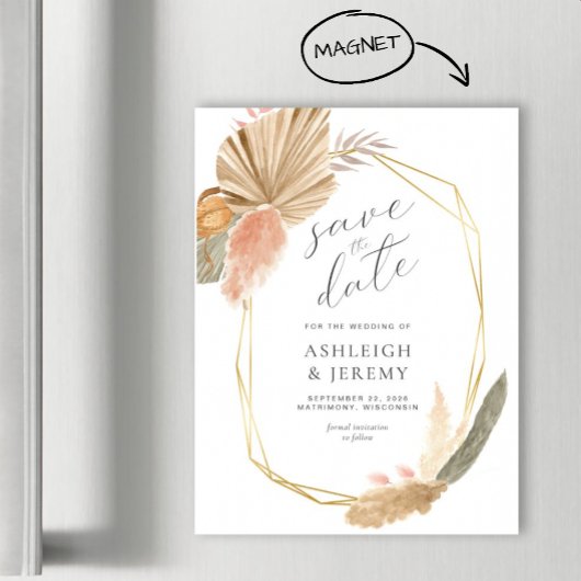 Boho Tropical Wedding Save the Date Magnetische Ka
