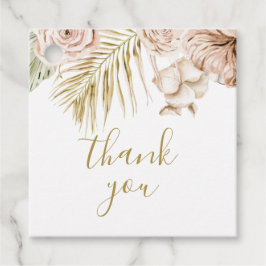 Boho Tropisch Bloemmotief en Palm bedankt Bedankjes Labels