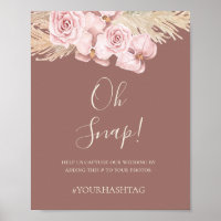 Boho Tropisch Botanisch Stof Roze Oh Snap Hashtag