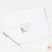 Boho Tropisch Botanisch | Trouwbegroeting   Vierkante Sticker (Envelop)