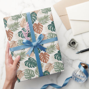 Boho Tropische Bladeren Cadeaupapier