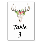 Boho Tropische Bloemige Schedel Kaart (Achterkant)