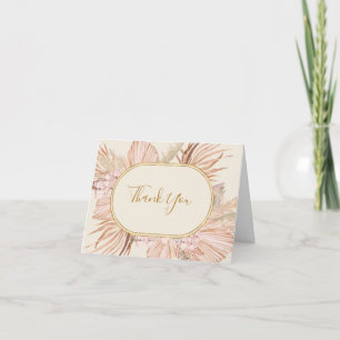 Boho Tropische Botanische Tuin Ivoor Kleur Bedan Bedankkaart