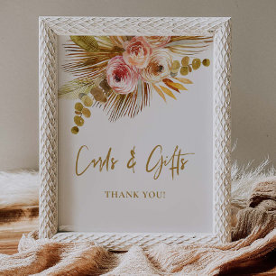 Boho Tropische Bruiloftsbruiloft Affiche L201 Bord Poster