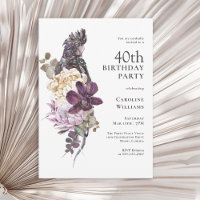 Boho Tropische Paarse papegaai 40ste verjaardag