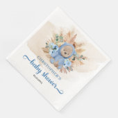 Boho tropische pampas teddy beer florale Baby show Servet (Hoek)