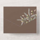 Boho Trouw Beige Botanisch All In One Uitnodiging (Achterkant)