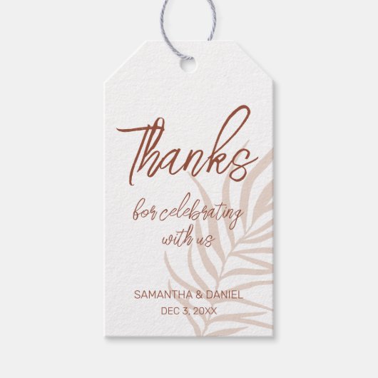 Boho Trouw Dank Je Cadeaulabel (Voorkant)
