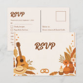 Boho Trouw RSVP Kaart (Voorkant / Achterkant)