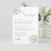 Boho Trouwdetails Bedankkaart (Staand voorkant)