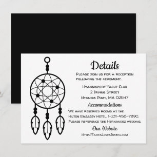 Boho Trouwdetails Droomvanger Tribal Zwart Kaart